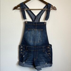 Jordache Denim Cutoff Overalls Waist 32" Inseam 3" Size M
